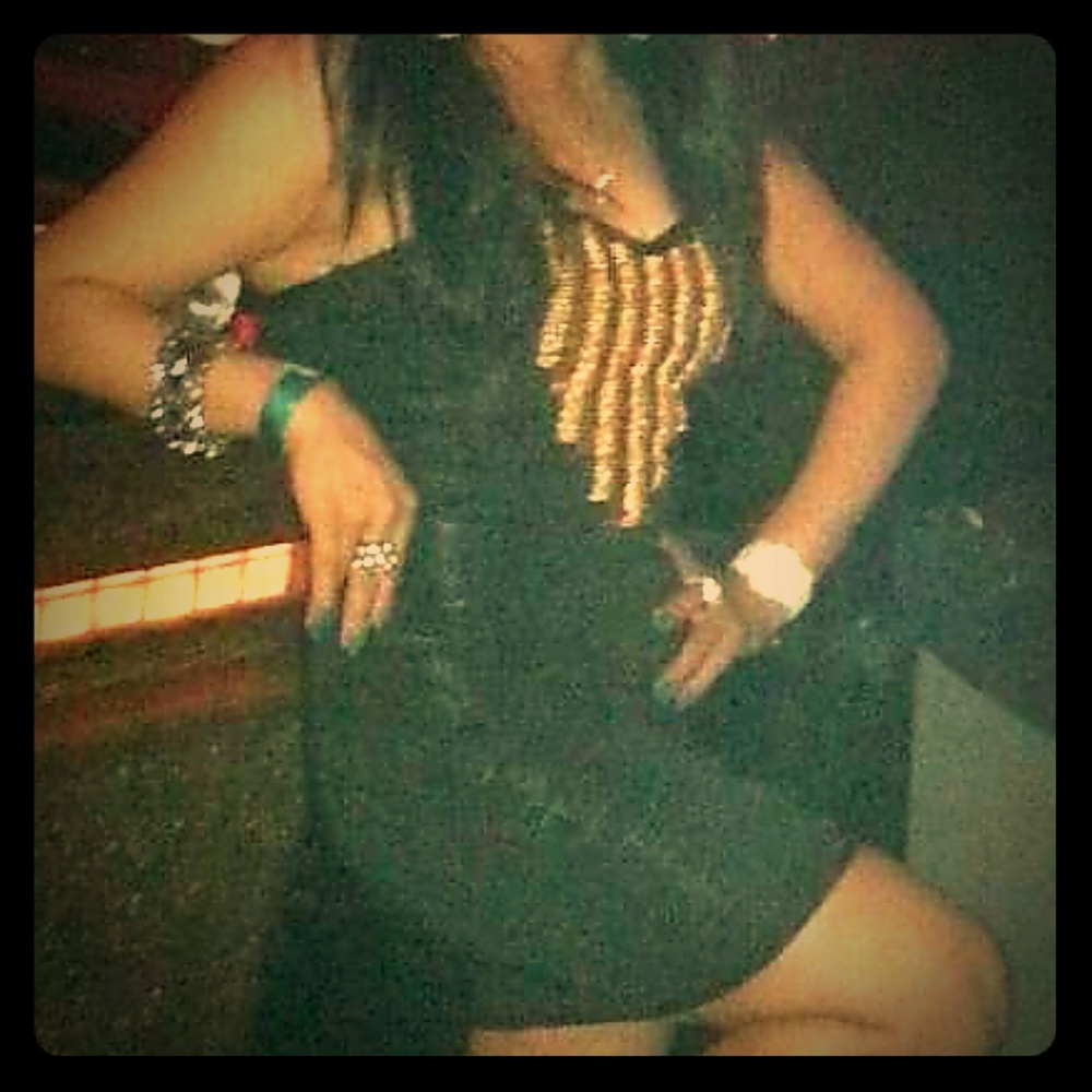 Black dress.